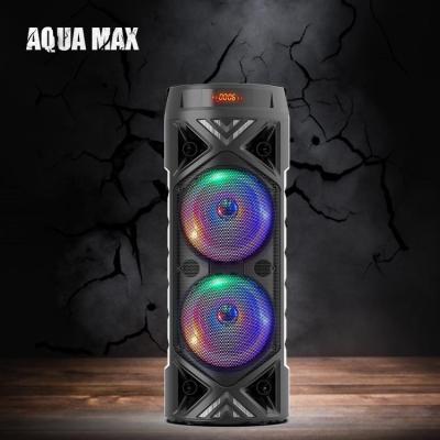 China Phone function outdoor subwoofer stereo cylindrical disco led large wireless bluetooth party speakers tws for sale