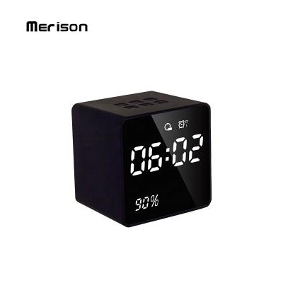 China Phone Function 3 Inch LED Digital Alarm Clocks Subwoofer Talking Music Player TF Card FM Radio Bluetooth Wireless Speaker for sale