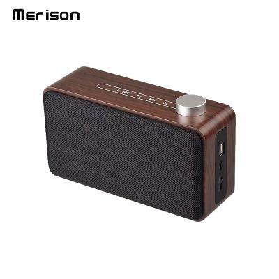 China Portable Mini Phone Function Sound Wooden Box Subwoofer Woofer DJ bluetooth Speaker for sale