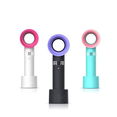 China Mini Cool Desktop Stand Wick Handheld Rose Bladeless Rechargeable Portable Electric Fan Rechargeable for sale