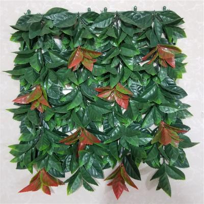 China Eco-friendly Artificial Plastic Indoor Plant Creeper Boxwood Hedge Moss Grass Plastic Vertical Panels Leaves Green Wall System For Decoration for sale