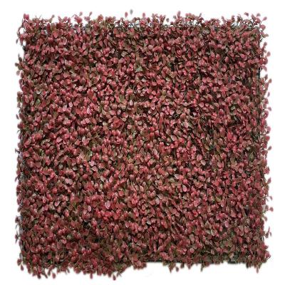 China Eco-friendly Multiply Colors Artificial Grass Hedge Faux Ivy Leaf Fence Panel Living Room Decoration for sale