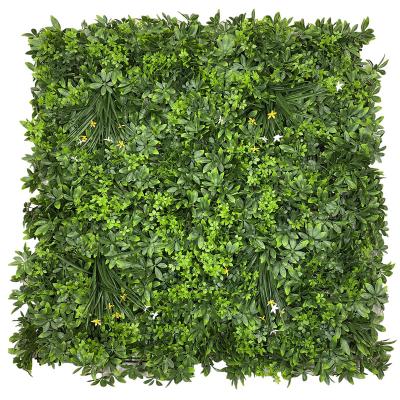 China Wholesale Free Size Boxwood Hedge Panel 100cm*100cm Artificial Grass Wall Decor Wall Green Moss Plastic Eco-friendly for sale