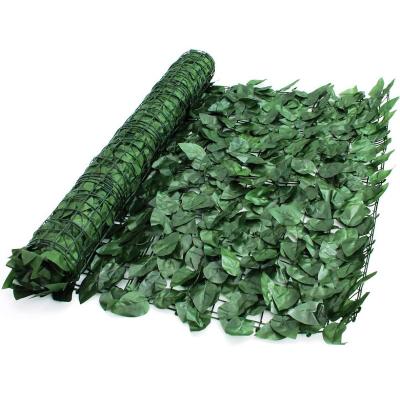 China Eco-friendly Fake Ivy Hedge Artificial Green Hedge Leaf Fence for sale