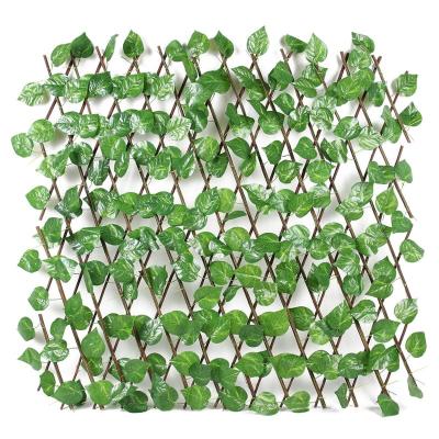 China Wholesale Eco-Friendly Artificial Topiary Artificial Fence Fence Ivy Trellis Expanding Hedge Foliage For Garden Decoration for sale