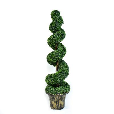 China Grass Plant Eco - Friendly Type And Trees Topiary Best Outdoor Spiral Grass Artificial Tree for sale