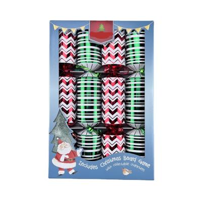 China Paper Direct Factory Supply Custom Red and Green Foil Luxury Christmas Crackers for sale