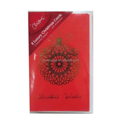 China China Factory Supply High Quality 10 Pack Custom Printing Greetings Christmas Cards With Envelopes for sale