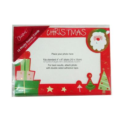 China China Factory supply 10 photo frame christmas cards with envelops for sale