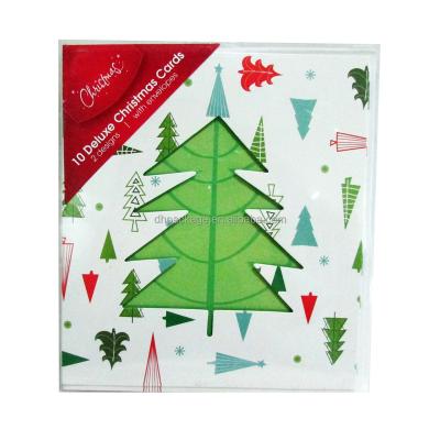 China China wholesale custom 10 christmas  greeting cards with envelopes for sale