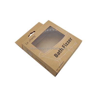 China Recyclable Factory Supply Bath Fizzer Kraft Paper Boxes With Window for sale