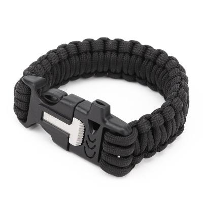 China Other Outdoor Stainless Steel Charm Rope Survival Paracord High Quality Adjustable Bracelet for sale