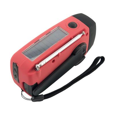 China PORTABLE Hot Selling Rechargeable Battery Pac Meding Time Crank Solar System PORTABLE Radio for sale