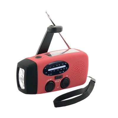 China PORTABLE Design Professional Weather Alert Solar Powered Radio With Hand Crank Portable Radio for sale