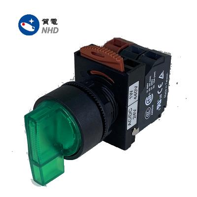 China 3 Position NLS22-L311GI LED Illuminated 3 Position Selector Switch AC/DC 220~240V for sale