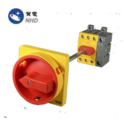 China Disconnector 4 Poles 25A, 32A, 40A, Base and Din-rail NDS-20/30 /40 4G5DL2 Isolator Switch Cam Switch Holder 67*67mm for sale