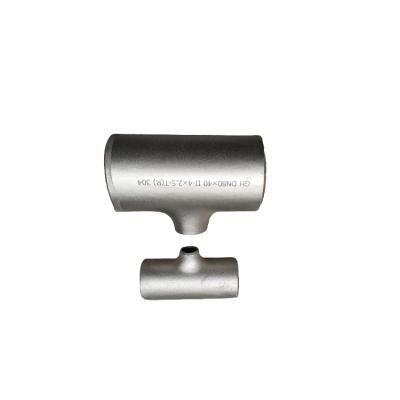 China Petroleum High selling 304/316 Stainless Steel Sanitary high vacuum Pipe Fitting Butt weld Straight Reducing Tee for sale