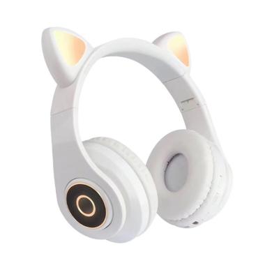 China B39 macaroon noise girl wireless headphones gift tws 5.0 bluetooth cat earphone perfect auricular earphone for sale