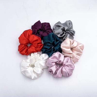 China Korean Vintage Silk Satin Hair Elastics Ties Hair Scrunchies Hair Accessories Women for sale