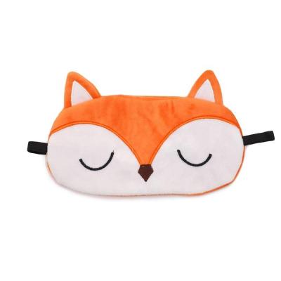 China Anti-puffiness Wholesale Factory Wholesale Cute Fox Kids Nap Blindfold Eye Patch Cute Fox Sleeping Super Soft Orange Eye Mask for sale