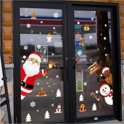 China Custom WALL STICKER Christmas Party Decoration Wall Stickers Waterproof Self-adhesion PVC Stickers for sale