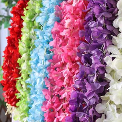 China Home Home Valentine Gift Like Real Flower Custom Flower Wedding Artificiing LDPE Wisteria Party Decoration for sale