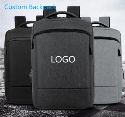 China With LOGO Business Laptop Bag Laptop Backpacks Custom USB Backpacks Waterproof Large Capacity Smart USB Computing Travel For Men for sale