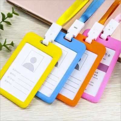 China Polyester Card Holder With Lanyard Custom Full Color Printing Card Holder And Lanyards With Logo Card Holder With Plastic Rreel Badge for sale