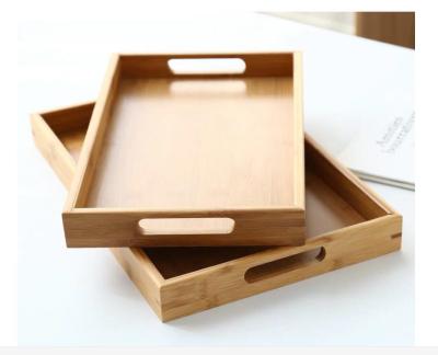 China Europe Customize Bamboo Trays Promotional Craft Gift Dinner Dish Customize Logo And Size for sale