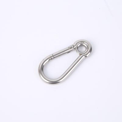 China Heavy Industry SS304 high quality Hook Rigging metal carabiner steel Spring snap hook with eye screw 4*40 for sale