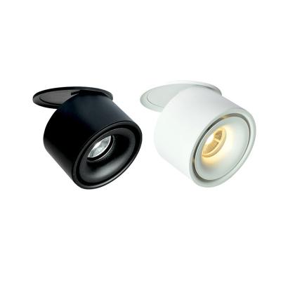 China Downlights 12W Recessed COB Led Down Light Aluminum Matte Black White Embedded Ceiling Spot Light Lamp for sale