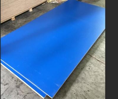 China Blue Melamine Commercial Plywood Poplar / Hardwood Core For Indoor Decoration for sale