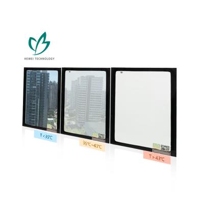 China HEWEI Contemporary Thermochromic Insulated Smart Dimming Sun Shading Glass For Skylight for sale