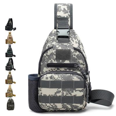 China Hot Sale Waterproof Men's Chest Bag Outdoor Sports Backpack Multifunctional Camouflage Tactical Bag Messenger Bag With USB Filling for sale