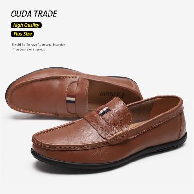 China Plus Size Flat High Quality Fashion Genuine Leather Casual Shoes Tassel Loafers Slip On Formal Shoes For Men for sale