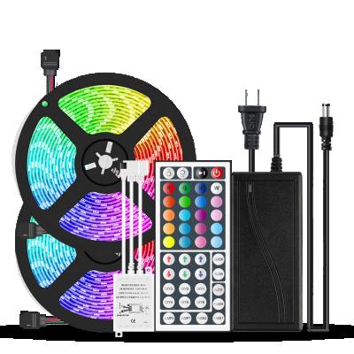 China Complete set of LANDSCAPE 10meter/kit. Full color RGB LED strip light .44key IR remote control. raincoat. Amazon ebay for sale