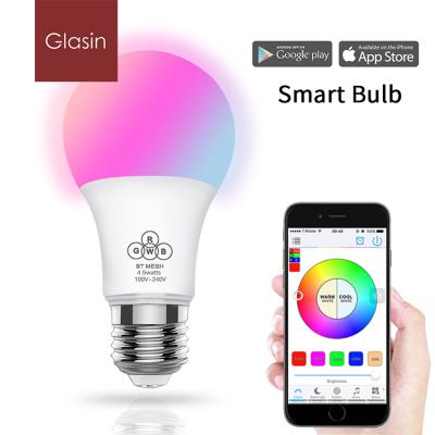 China Warehouse Energy Saving E27 4.5W LED WiFi Smart Light Bulb Compatible with Alexa and Google Assistant for sale