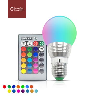 China 5W RGB LED Warehouse Bulb Light with IR Remote Controller 16 Color Changing Lamp for sale