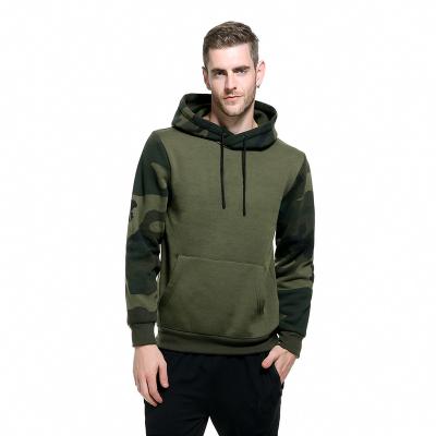 China 2022 Anti-wrinkle men pullover hoodies Streetstyle hoodie camouflage with camouflage sleeve cotton khaki sweatshirt for sale