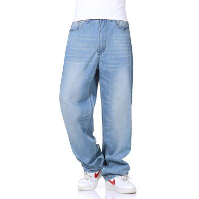 China QUICK DRY wide tube plus size men's jeans nylon loose pants loose fit pants for sale