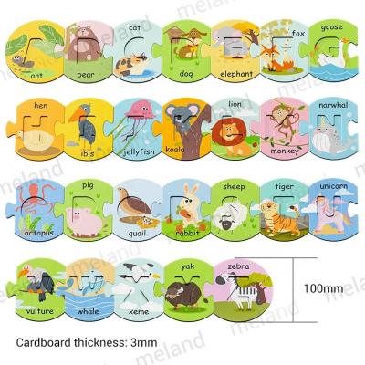 China Early Intellectual Educational Children Party Game Wooden Alphabet Matching Game for sale