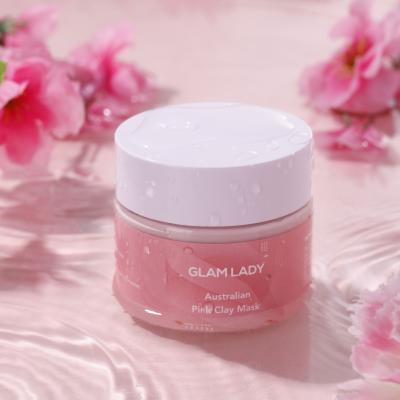 China Glamorous Lady Moisturizer Pink Clay Mud Face Mask With Rose Extract For Deep Cleansing Whitening for sale