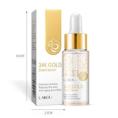 China High Quality Essence Foil Private Label Serum 24k Gold Skin Revitalizer Vegan Facial Skin Care for sale