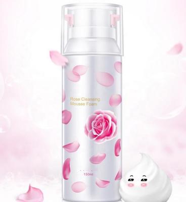 China 2018 hot sale DEEPLY CLEANING rose pore foam facial cleanser to make skin smooth, moisture, clean and white for sale