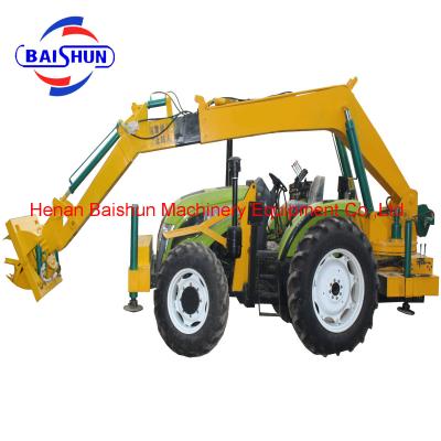 China Tractor mounted alloy bit pole lifting machine earth drilling hole digging machine for sale