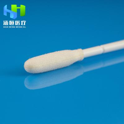 China SPONGE HEAD TUV-CE Foam Medical Oral Swabs With 2 Breaking Point PP Stick for sale