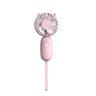 China USB Mini Handheld Fan Kids Car Neck Portable Hanging Fan Exercise Sports Fan for sale