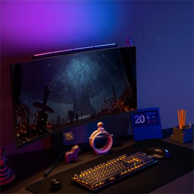 China 2022 Modern New Design Pilot Computer Monitor Gaming Screen Smart Bar LED Light With Wireless Atmosphere Lamp for sale