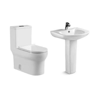 China High Quality Cheap Double-Flow Lavatory Toilet One Piece Sink Set Bathroom WC Ceramic Toilet Bowl for sale