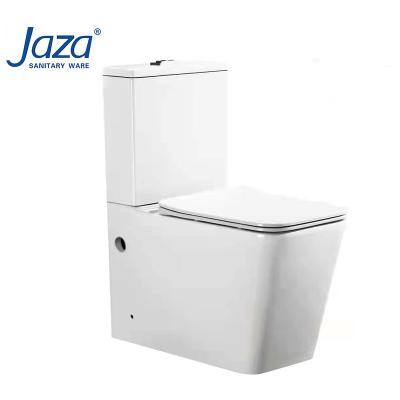 China Double-flush high quality white gloss floor wc designs ceramic two piece closestool bathroom toilet for sale